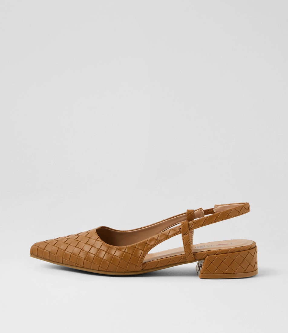 Torranzi Tan Emboss Flat Shoes