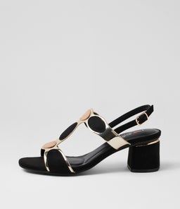 Hayton Black Multi Microsuede Sandals Hayton Black Multi Microsuede Sandals