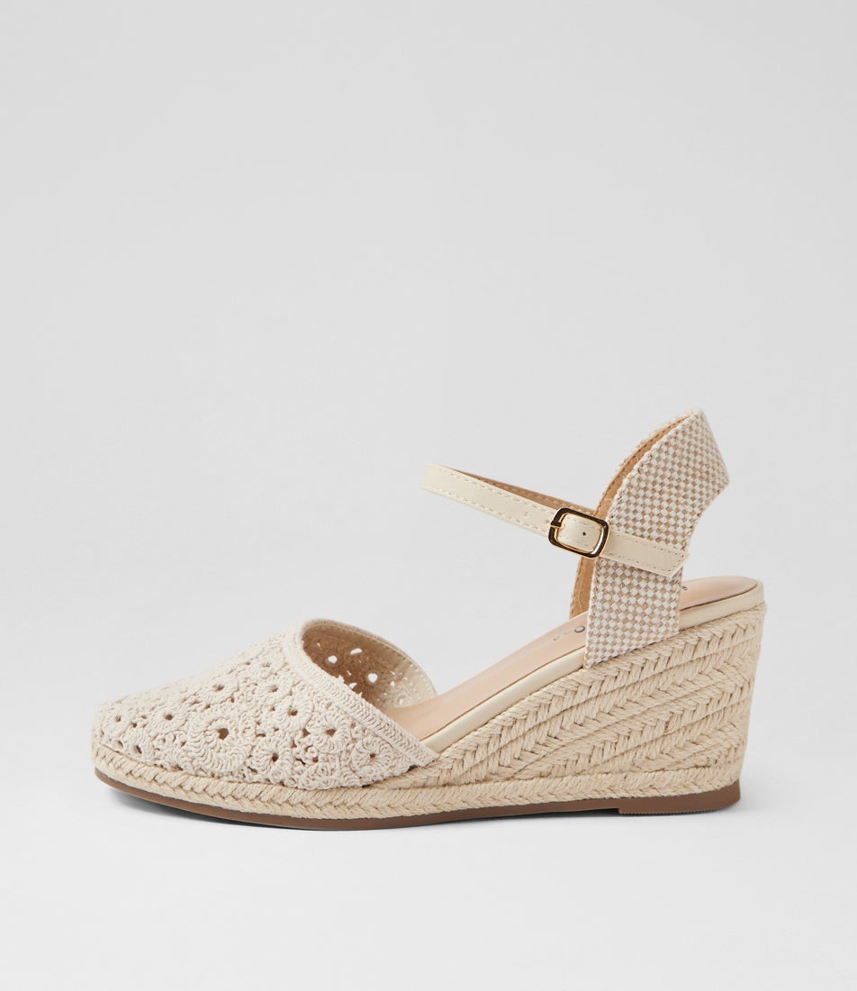 Keight Ecru Multi Heels Keight Ecru Multi Heels
