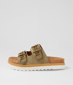 Herlom Khaki Nubuck Sandals Herlom Khaki Nubuck Sandals
