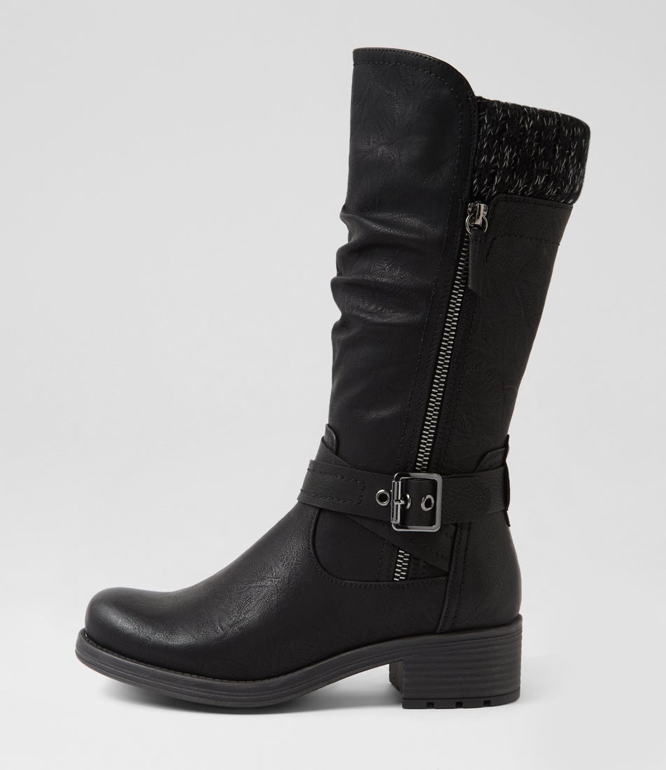 Sallini Black Knee High Boots Sallini Black Knee High Boots