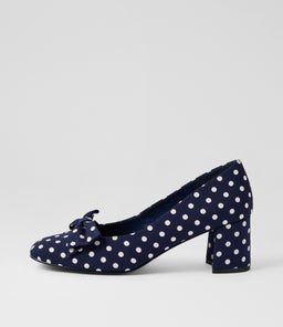 ELENEL IL NAVY SPOT FABRIC