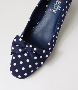 ELENEL IL NAVY SPOT FABRIC
