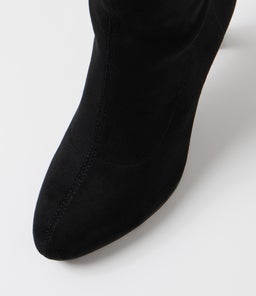 ISLENE W IL BLACK STRETCH MICROSUEDE