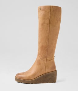 Linson Sand Microsuede Knee High Boots Linson Sand Microsuede Knee High Boots