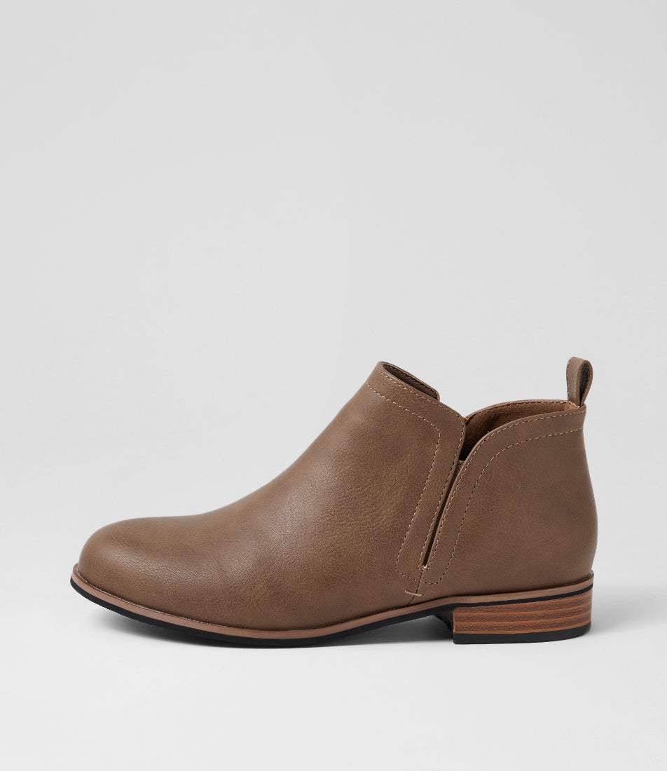 Hattie Taupe Ankle Boots