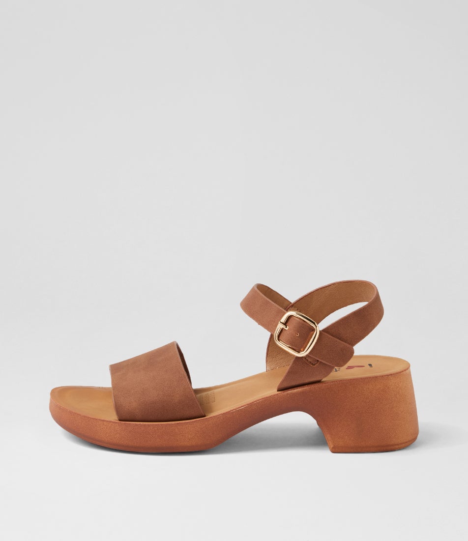 Admana Tan Nubuck Pu Sandals