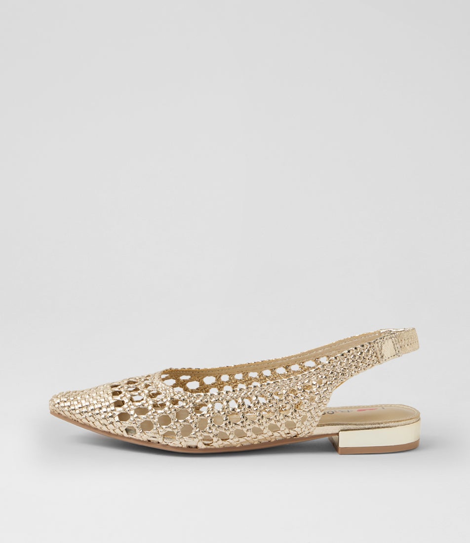 Cardine Champagne Weave Slingbacks Cardine Champagne Weave Slingbacks