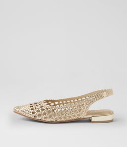 Cardine Champagne Weave Slingbacks Cardine Champagne Weave Slingbacks