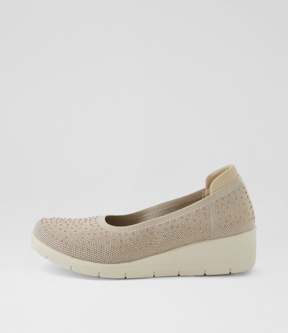 Elissa Taupe Multi Flat Shoes Elissa Taupe Multi Flat Shoes