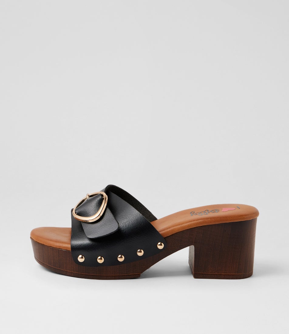 Felcee Black Mules