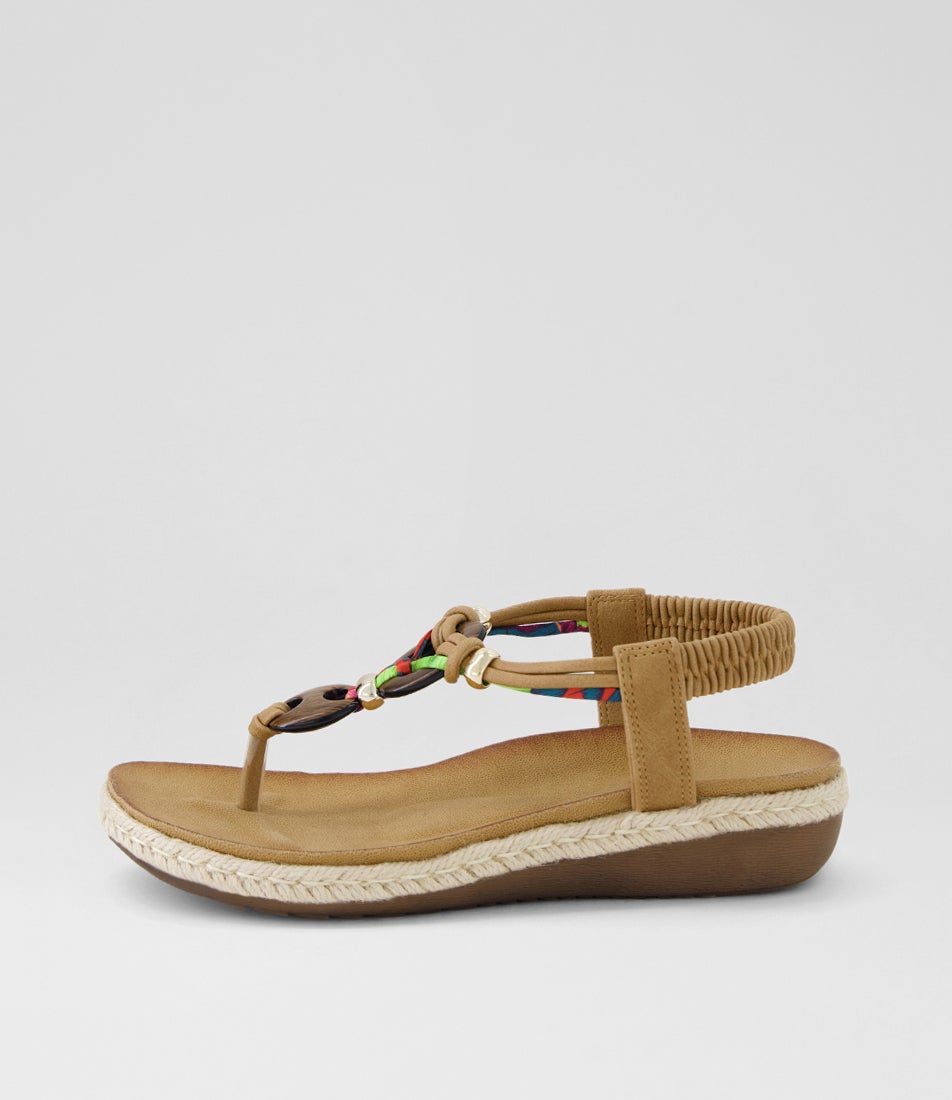 Liggy Light Tan Nubuck Pu Thongs Liggy Light Tan Nubuck Pu Thongs