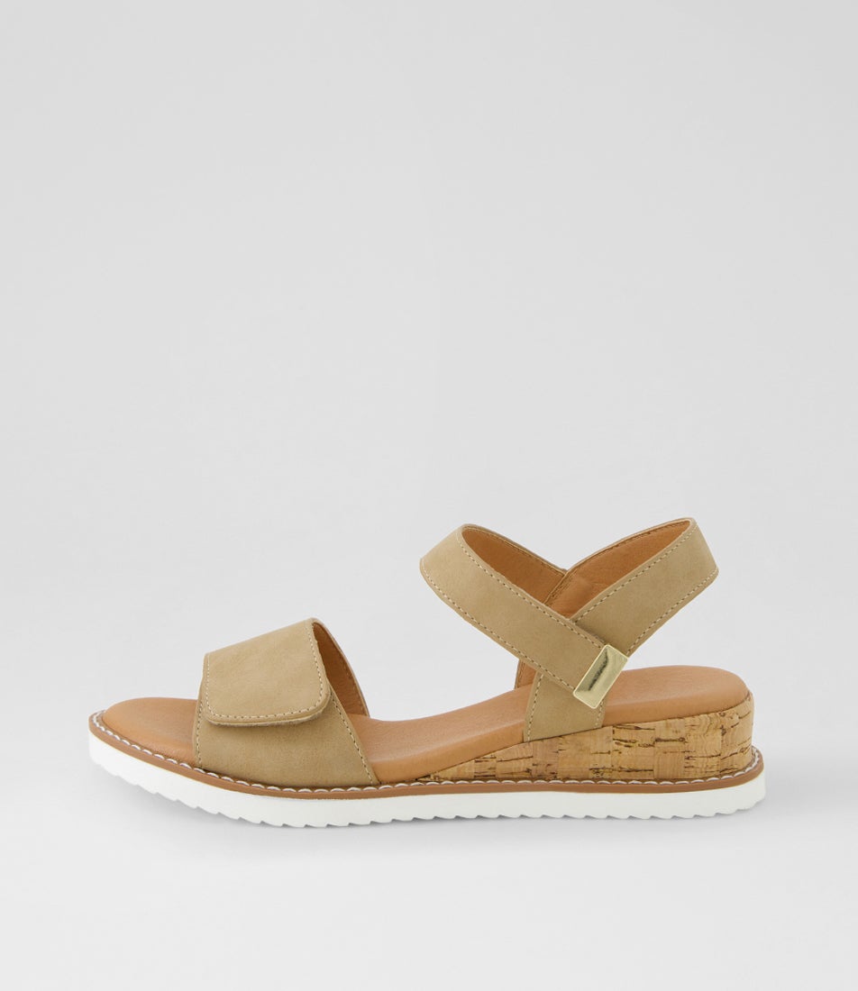 Maelia Tan Nubuck Pu Sandals