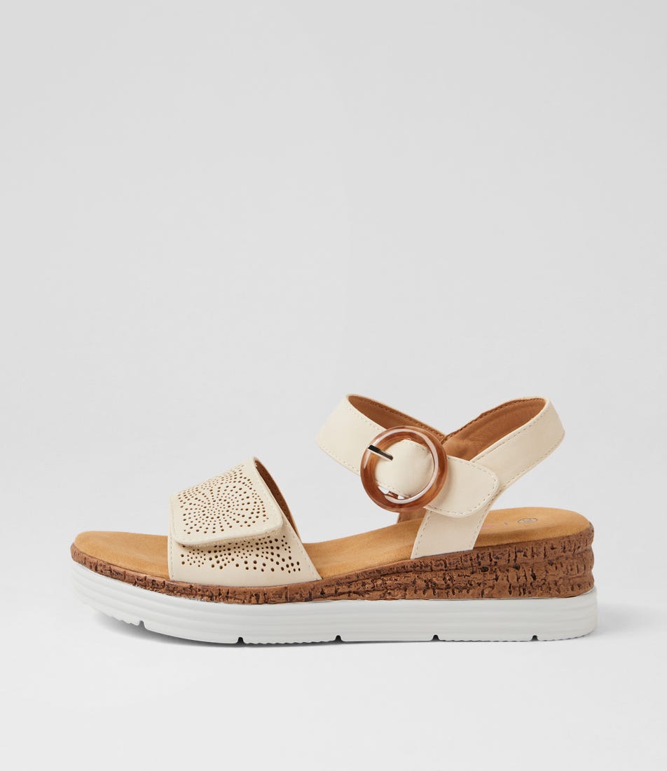 Nayela Ivory Nubuck Sandals