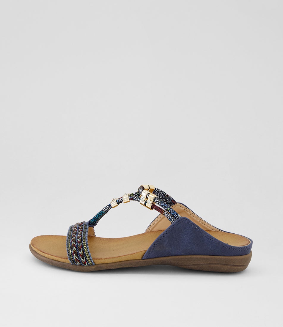Oarsine Navy Nubuck Pu Slides Oarsine Navy Nubuck Pu Slides