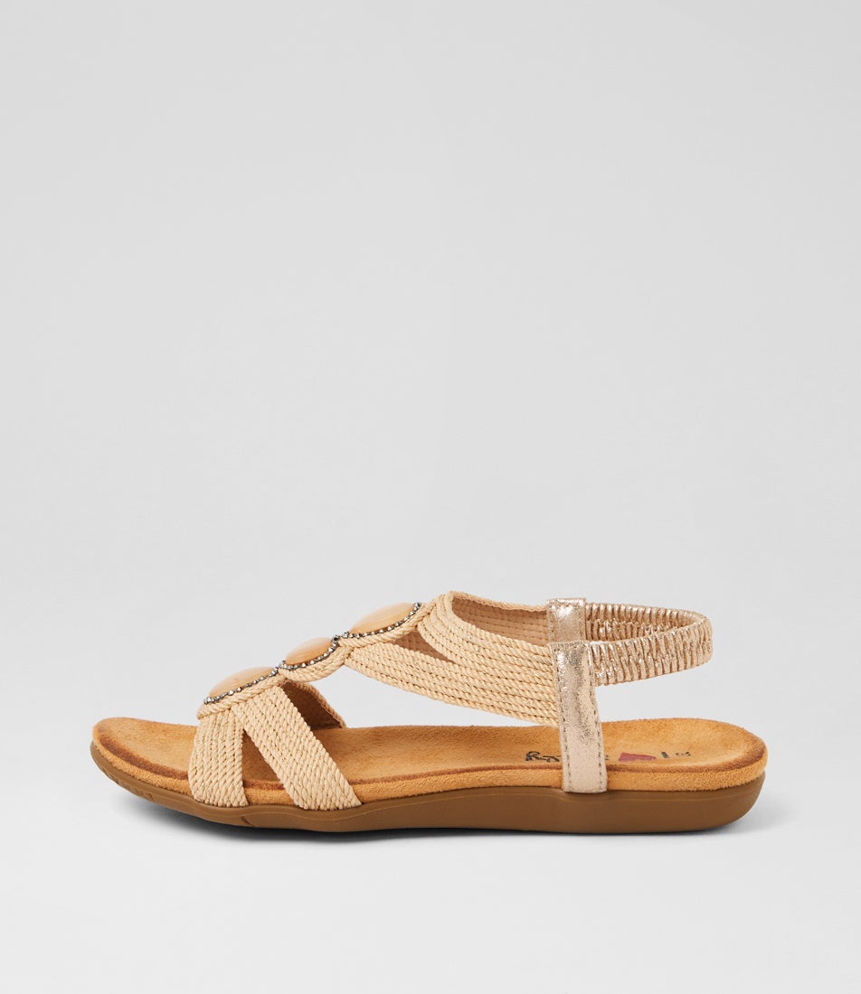 Finero Natural Weave Sandals