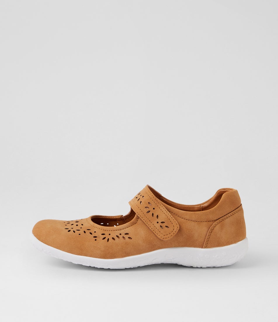 Lorrist Light Tan Nubuck Pu Mary Janes