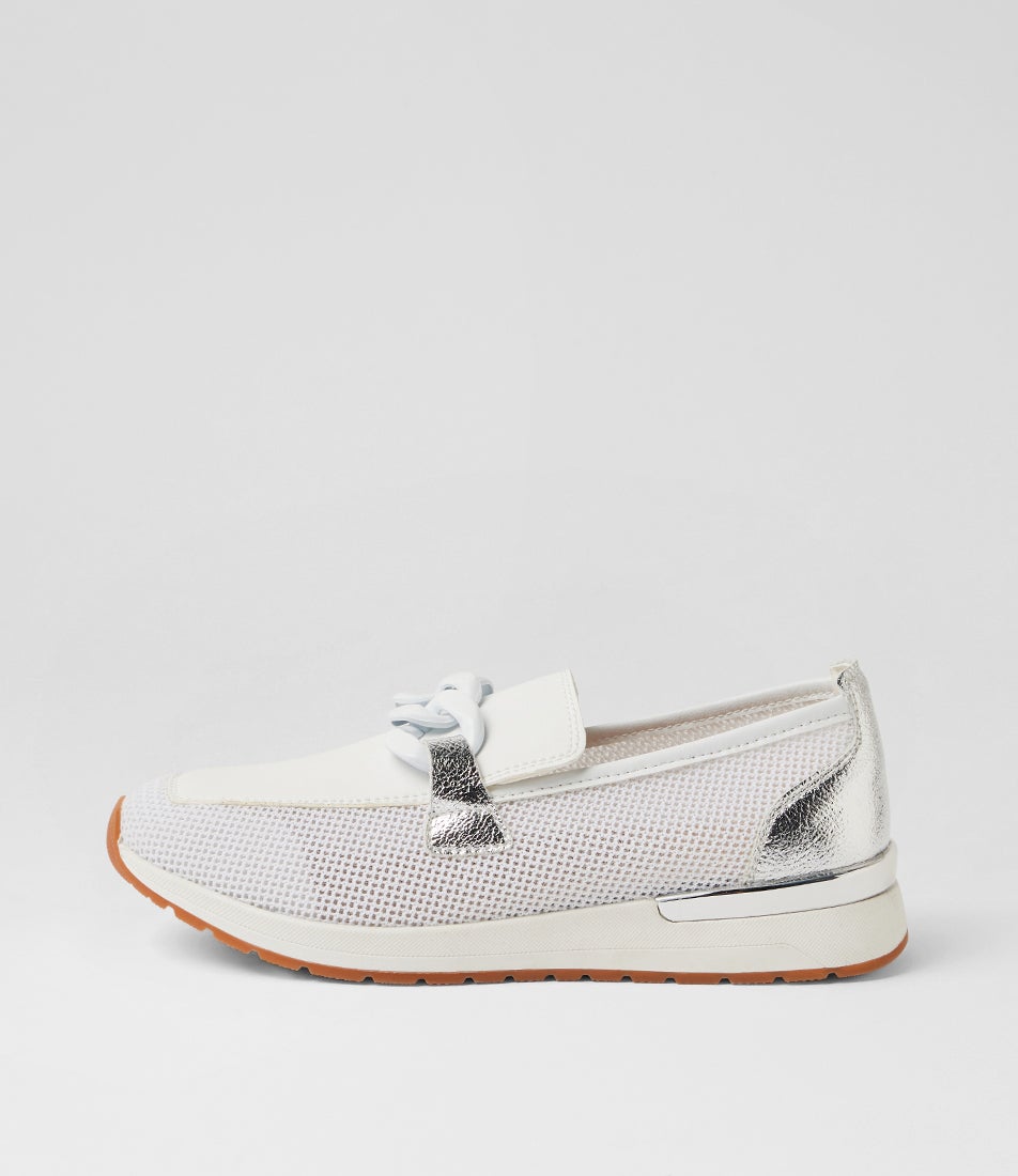 Roosh White Mix Slip Ons