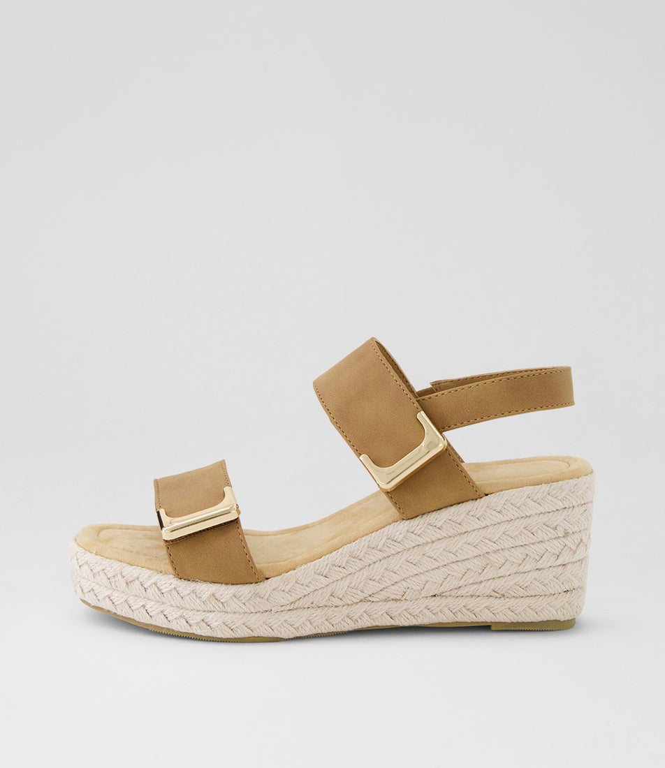 Strathilsa W Light Tan Nubuck Pu Sandals