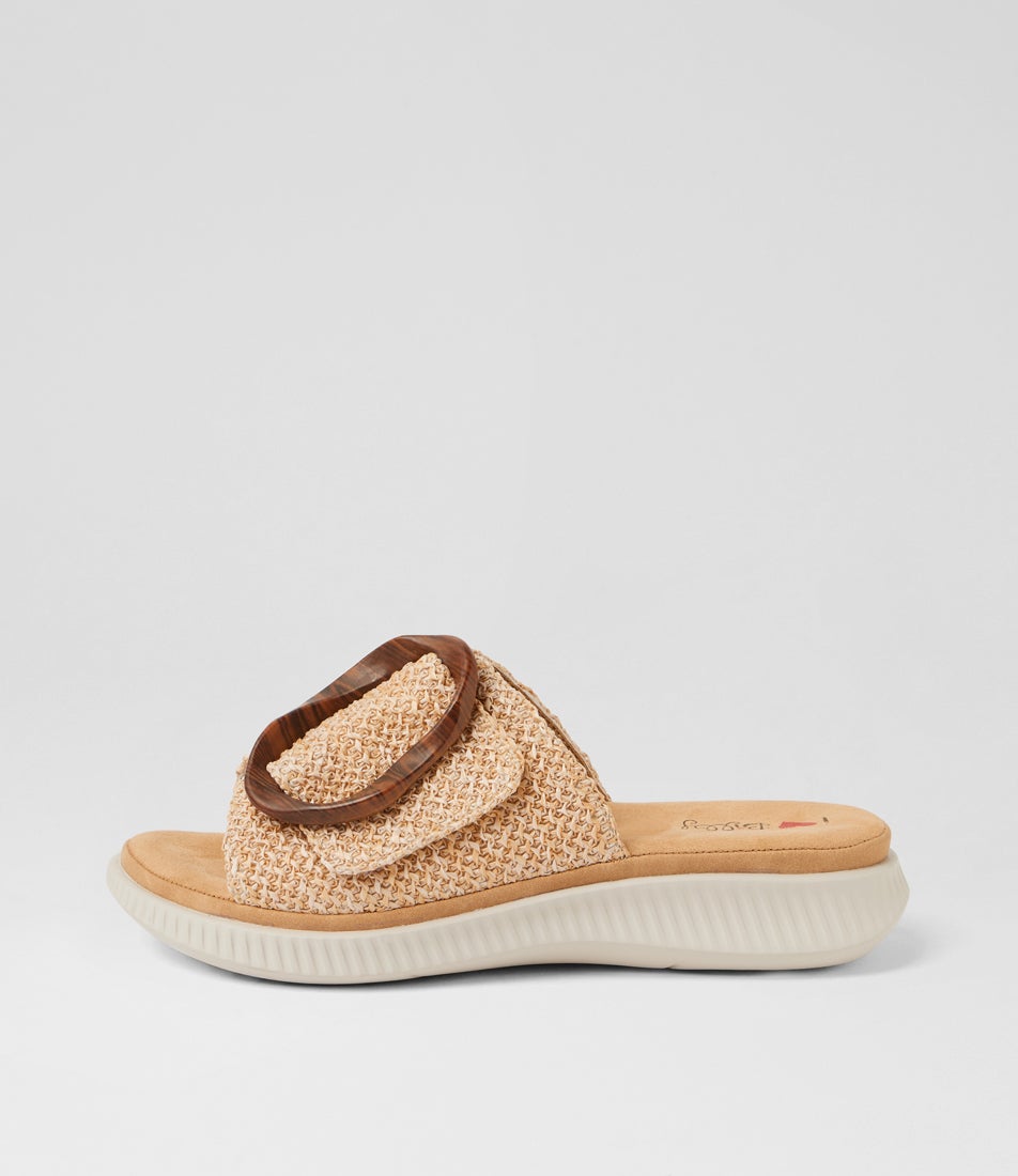 Vyrics Natural Raffia Slides