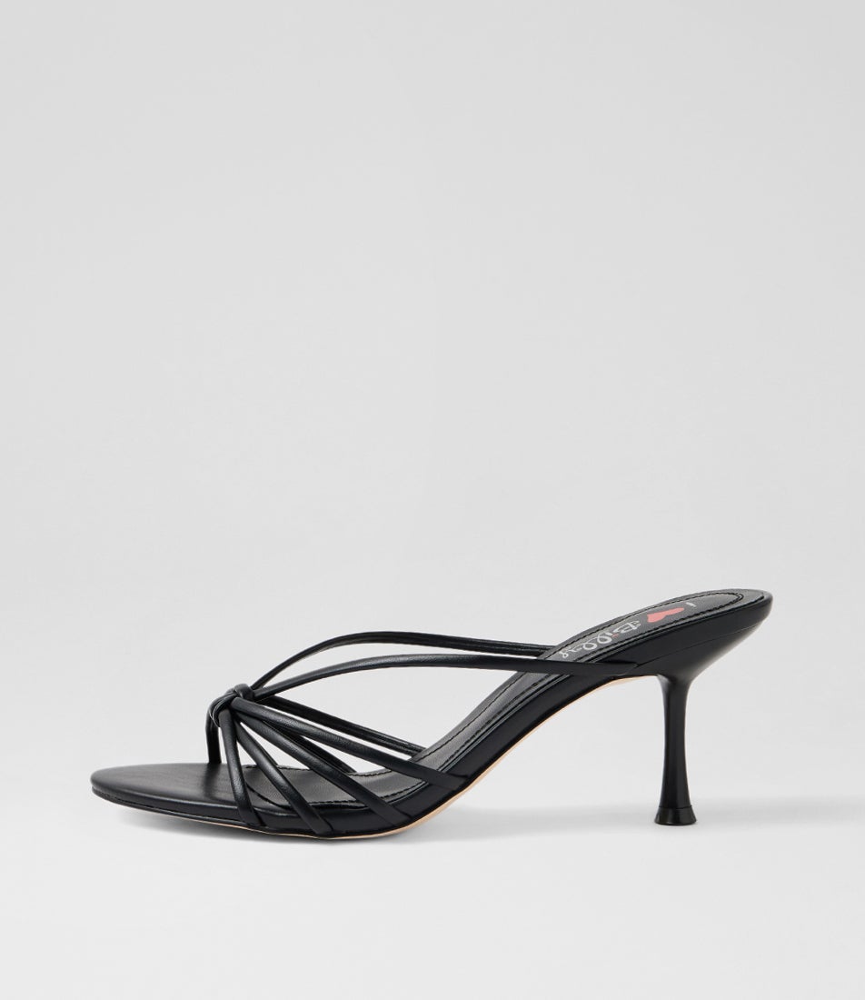 Raelynna Black Strappy Heels