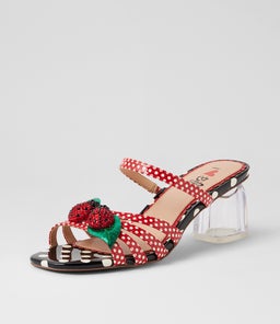 YAYYAY IL RED&WHITE SPOT PATENT PU