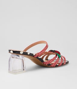 YAYYAY IL RED&WHITE SPOT PATENT PU