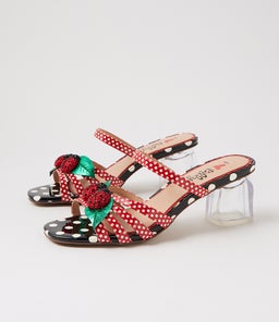 YAYYAY IL RED&WHITE SPOT PATENT PU