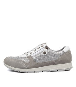 ELANAH SILVER GREY SUEDE LEATHER