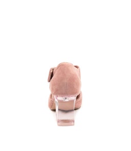 HAPPEN IR BLUSH CLEAR HEEL SUEDE