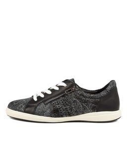DIANNIE KM BLACK SPECKLE BLACK SUEDE LEATHER