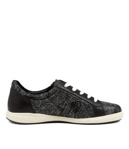DIANNIE KM BLACK SPECKLE BLACK SUEDE LEATHER
