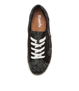 DIANNIE KM BLACK SPECKLE BLACK SUEDE LEATHER