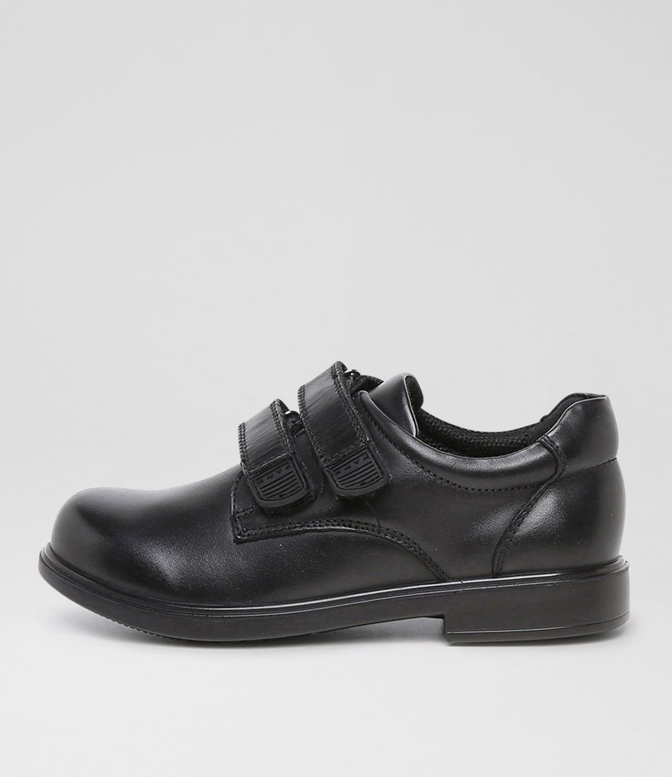 Dash Junior Black Leather Adjustable Shoes Dash Junior Black Leather Adjustable Shoes