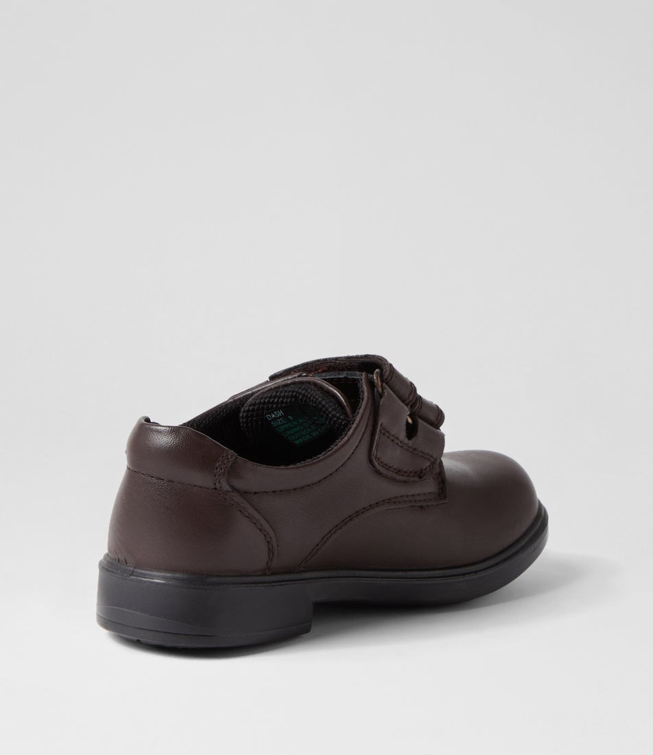 Dash Junior Brown Leather Adjustable Shoes Dash Junior Brown Leather Adjustable Shoes