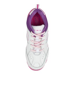 ECHO JNR LACE LX WHITE PURPLE PINK LEATHER SMOOTH