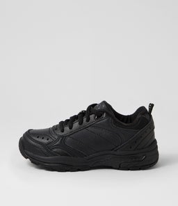 ERUPT JNR E LACE LX BLACK LEATHER