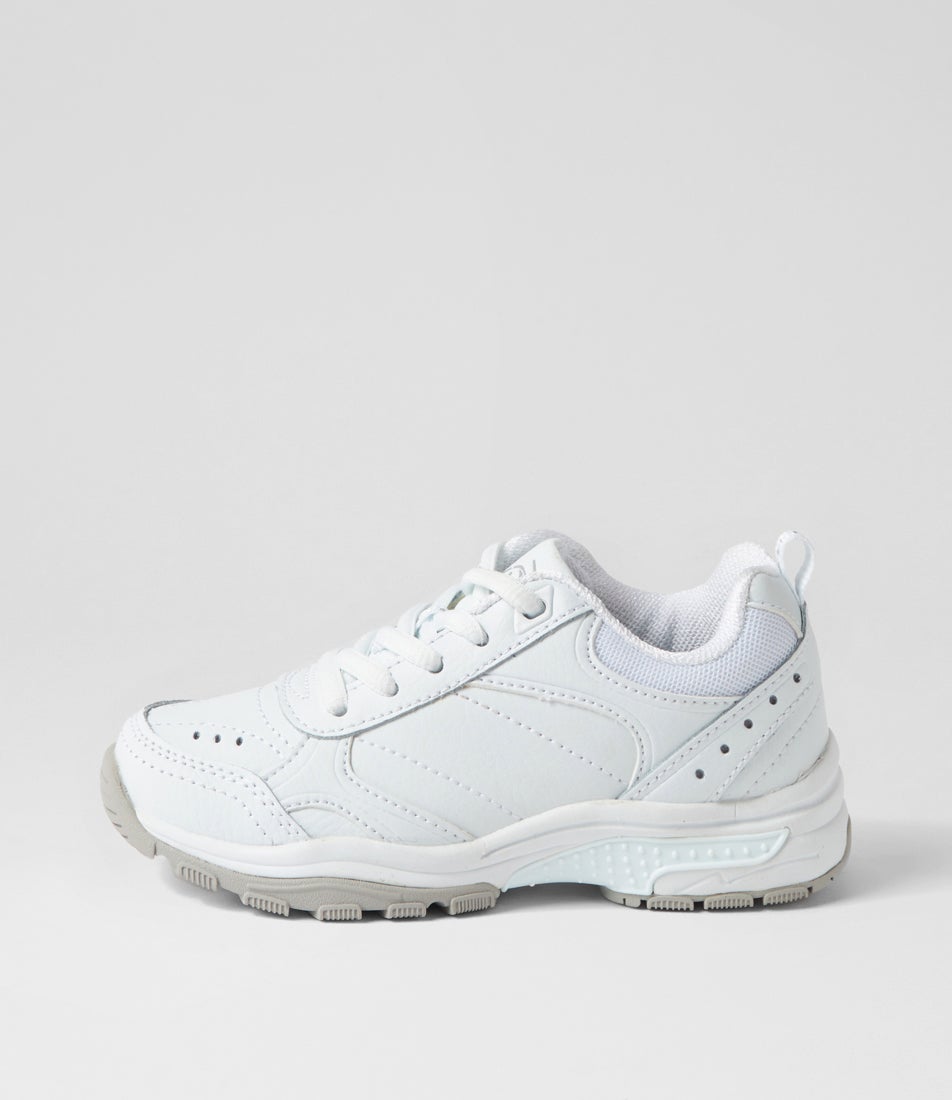 Erupt Jnr E Lace White Leather Sneakers