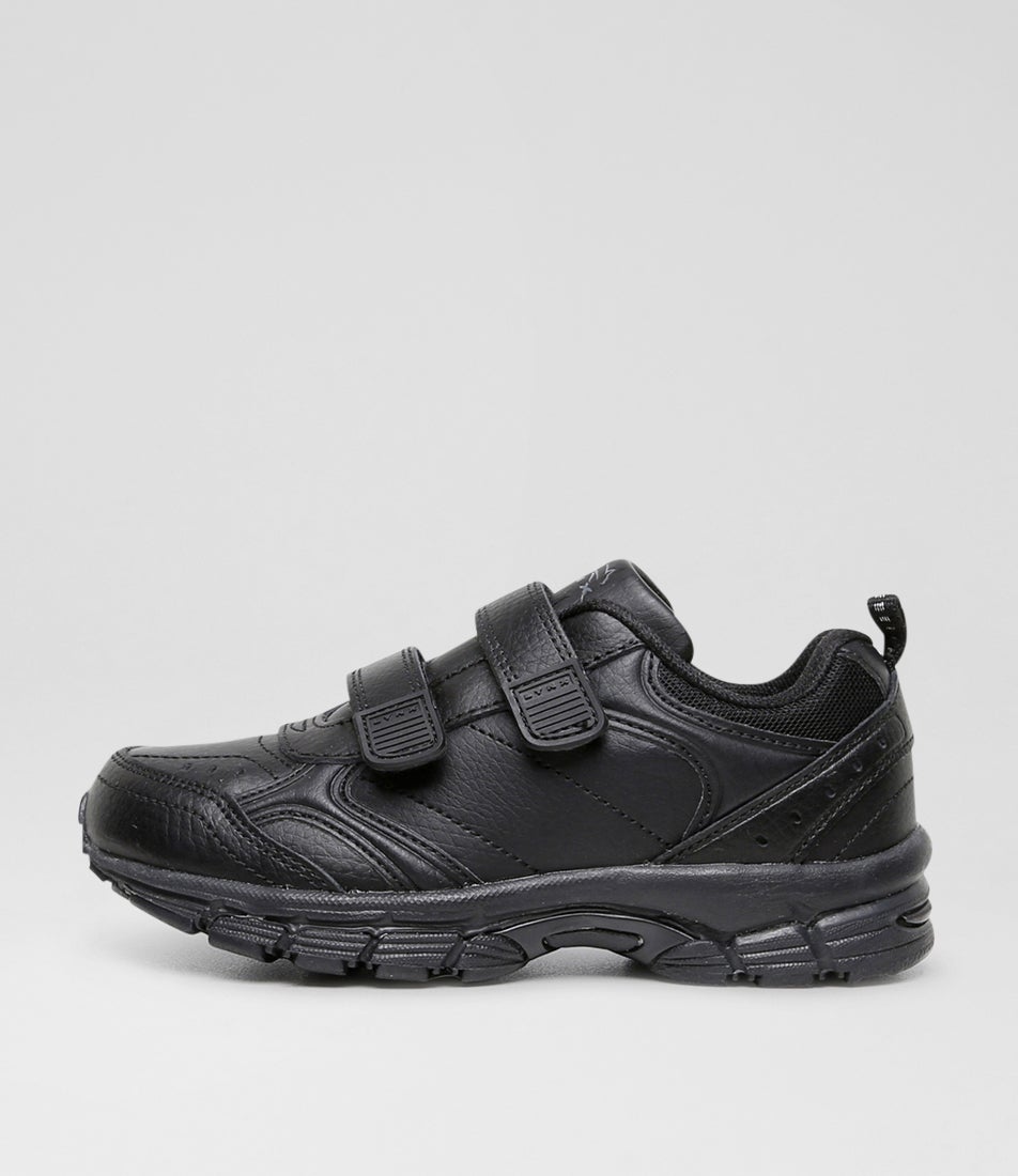 Erupt Jnr Slim Vel Black Leather