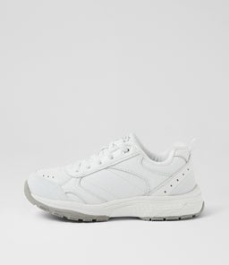 ELITE JNR E LACE LX WHITE LEATHER