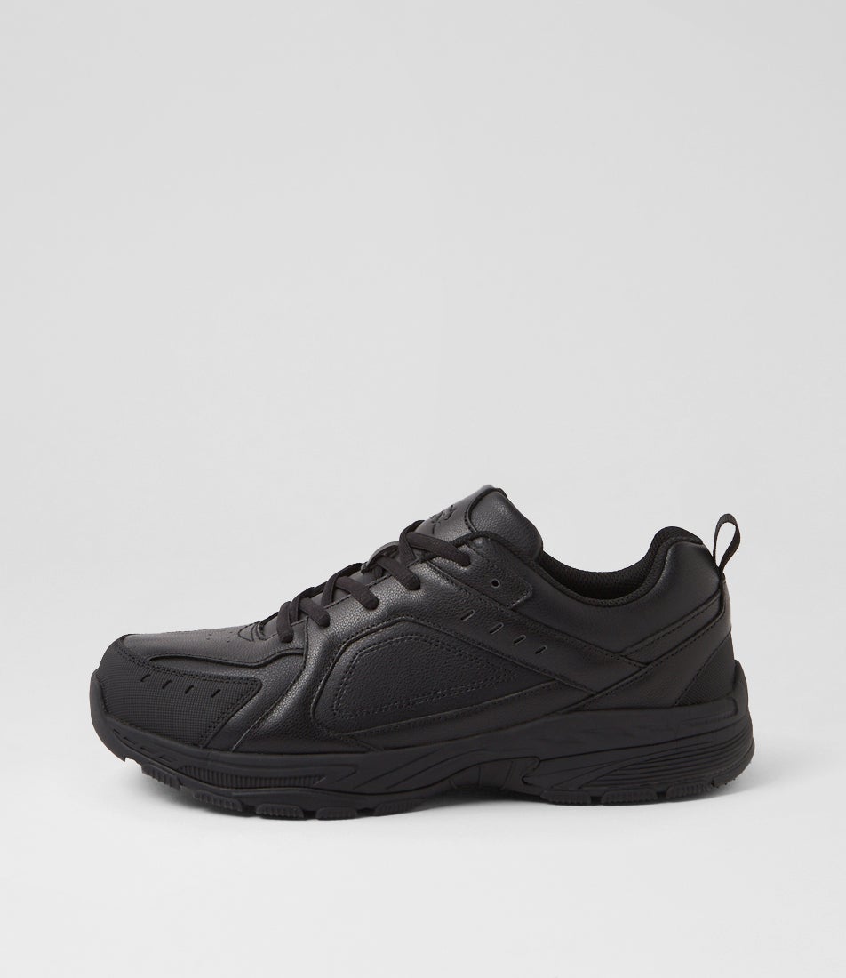Emit Snr Slim Lace Black Leather Sneakers