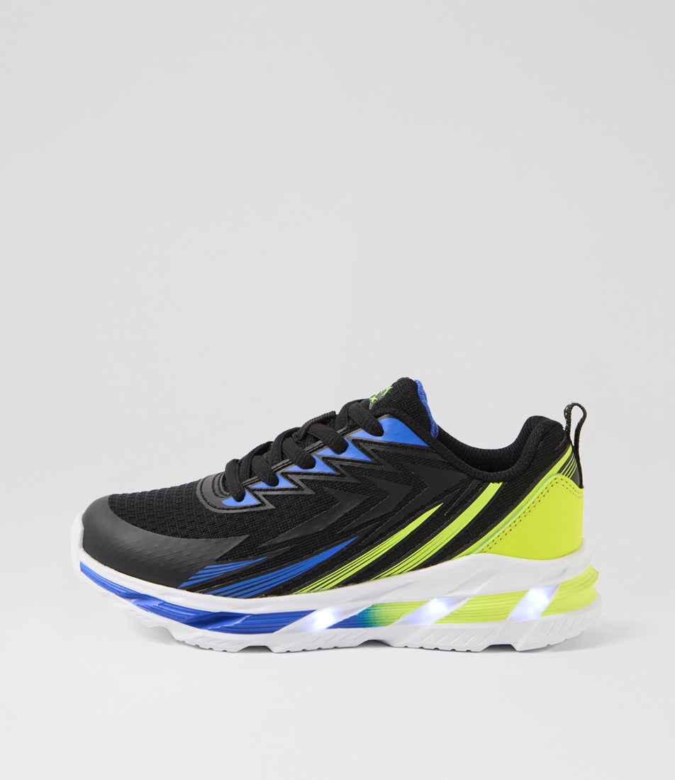 Ripper Junior Lace Black Lime Mesh Sneakers