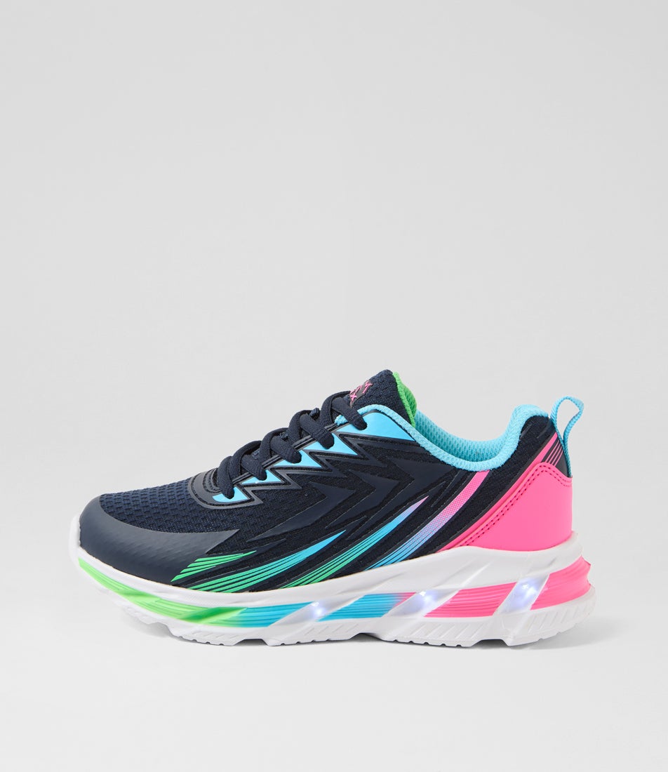 Ripper Junior Lace Navy Pink Mesh Sneakers