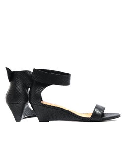 MARSY BLACK SNAKE LEATHER