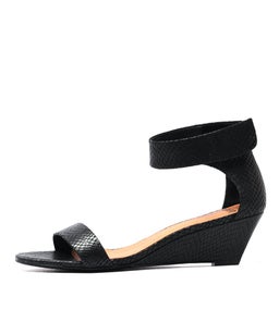 MARSY BLACK SNAKE LEATHER