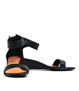 MARSY BLACK SNAKE LEATHER
