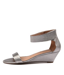 MARSY PEWTER LIZARD LEATHER