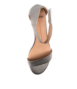 MARSY PEWTER LIZARD LEATHER