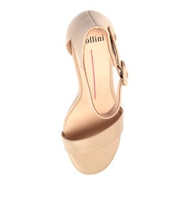 GESSIE NUDE LIZARD LEATHER