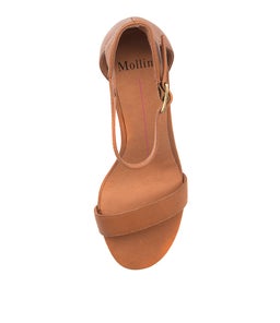 GESSIE DK TAN NATURAL HEEL LEATHER